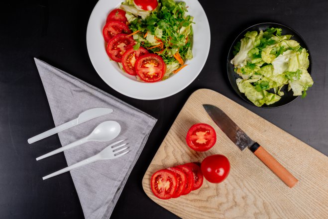 Compostable knives, spoons, forks, straws